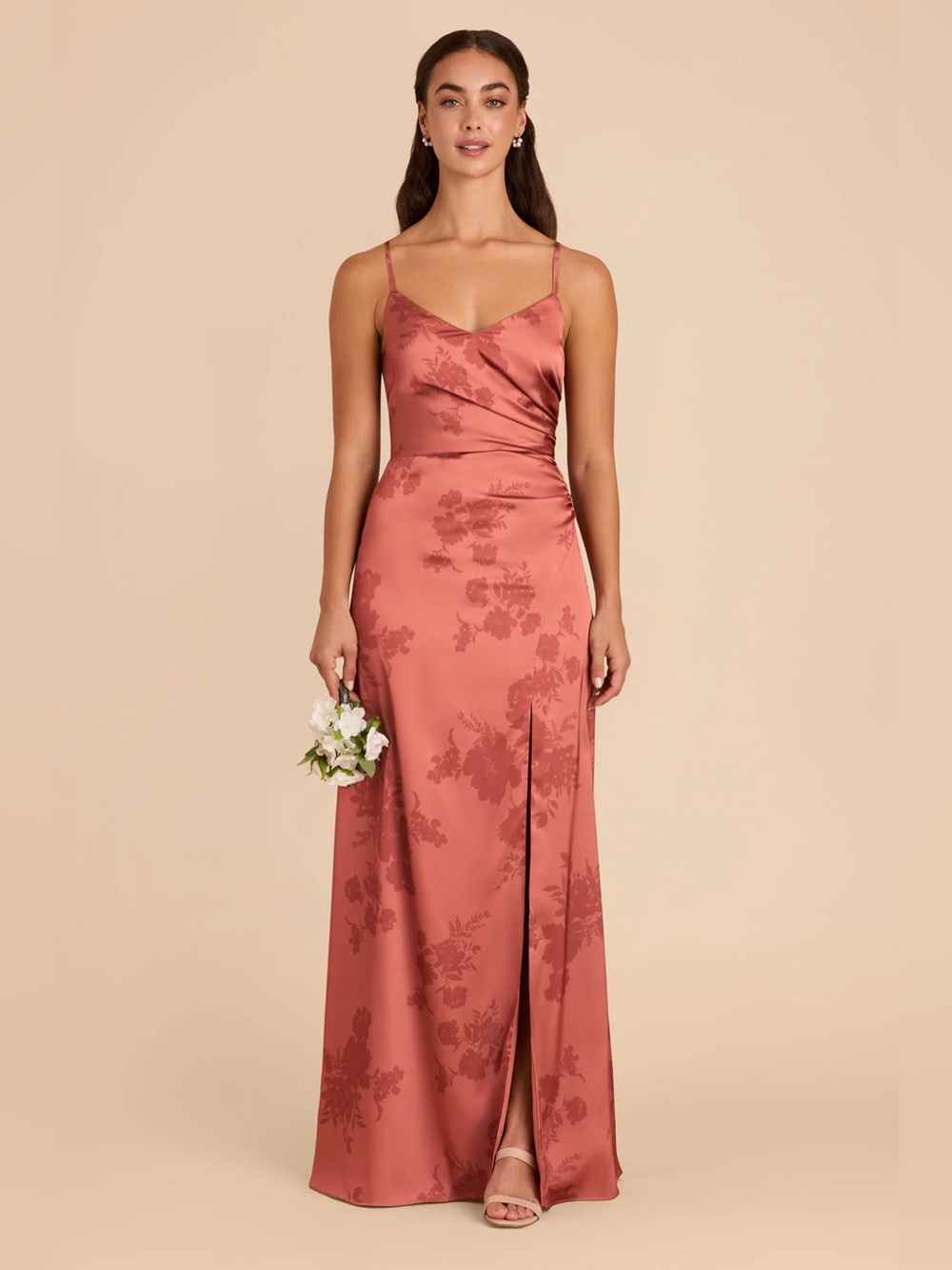 NWT Birdy Grey Catherine Dress Matte Satin Wild Rose Whimsical Blooms Bridesmaid